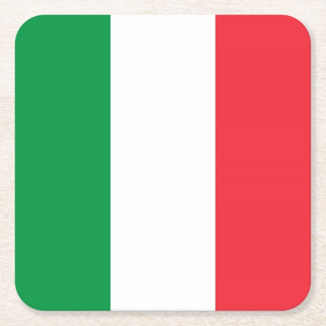 Posavasos Cuadrado De Papel Italia (Anverso)