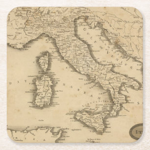 Posavasos Cuadrado De Papel Italia 18