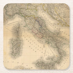 Posavasos Cuadrado De Papel Italia 2