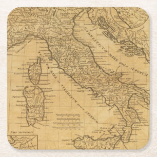 Posavasos Cuadrado De Papel Italia antigua