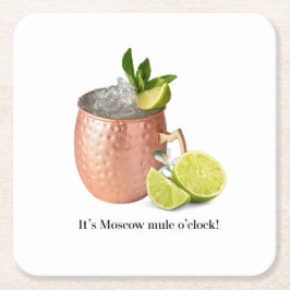 Posavasos Cuadrado De Papel It's Moscow Mule O'clock!