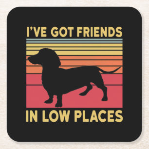 Posavasos Cuadrado De Papel Ive got friends in low places