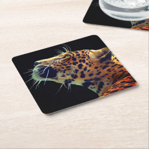 Posavasos Cuadrado De Papel Jaguar