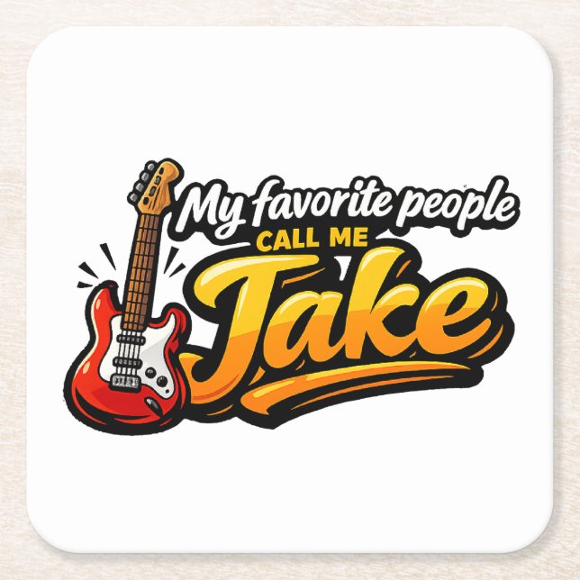 Posavasos Cuadrado De Papel Jake (Anverso)