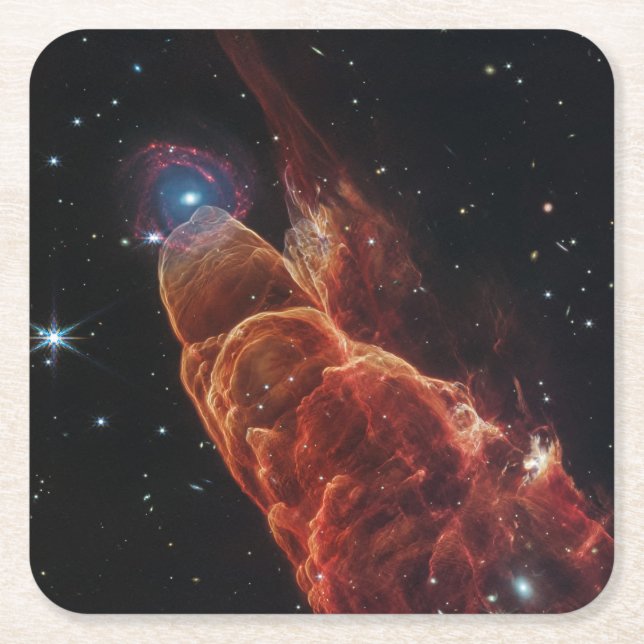 Posavasos Cuadrado De Papel James Webb Telescope Cosmic Tornado (Anverso)