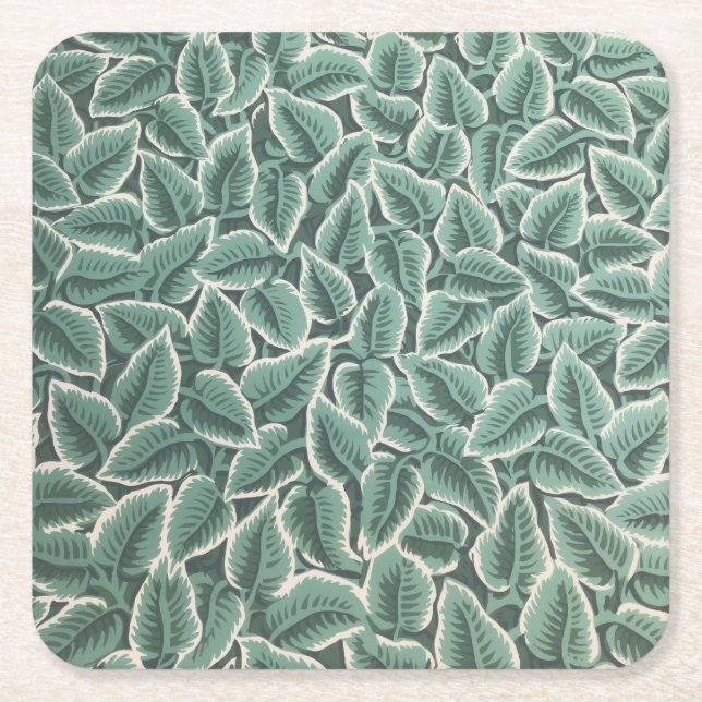 Posavasos Cuadrado De Papel Jane Austen Home Wallpaper (Anverso)