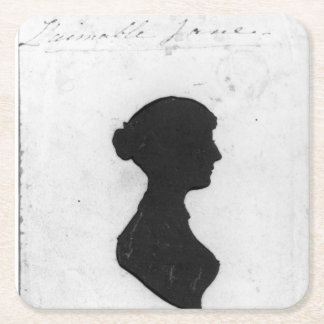 Posavasos Cuadrado De Papel Jane Austen Silhouette