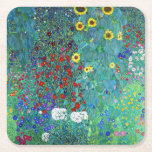 Posavasos Cuadrado De Papel Jardín de granja con girasoles, Gustav Klimt<br><div class="desc">Gustav Klimt (14 de julio de 1862 - 6 de febrero de 1918) era un pintor simbolista austríaco y uno de los miembros más destacados del movimiento secesión de Viena. Klimt es conocido por sus pinturas, murales, bocetos y otros objetos artísticos. Además de sus obras figurativas, que incluyen alegorías y...</div>