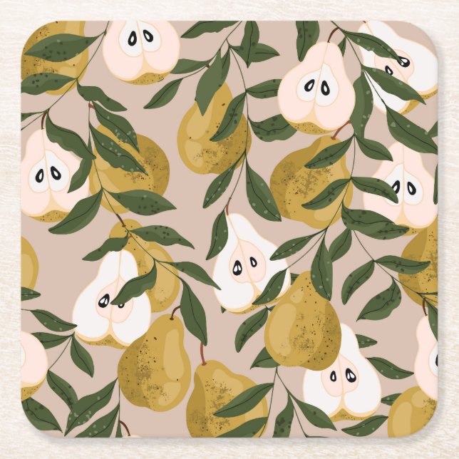 Posavasos Cuadrado De Papel Jardín de las flores: Pequeñas flores personalizad (Anverso)