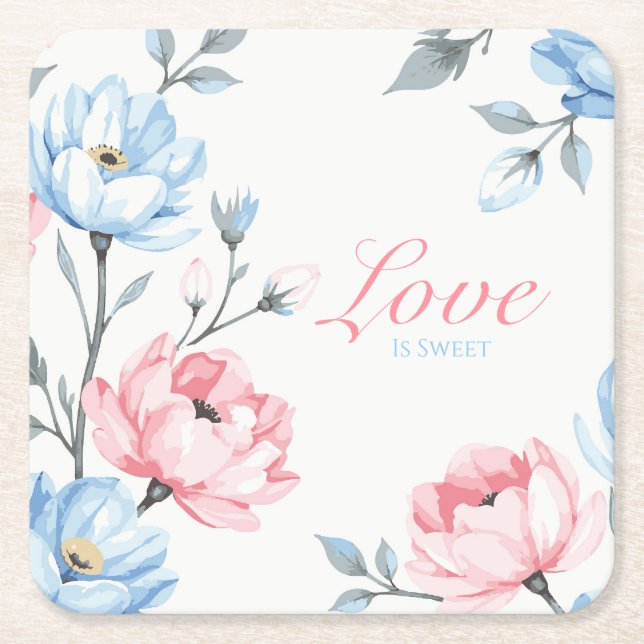 Posavasos Cuadrado De Papel Jardín de Whispering (Anverso)