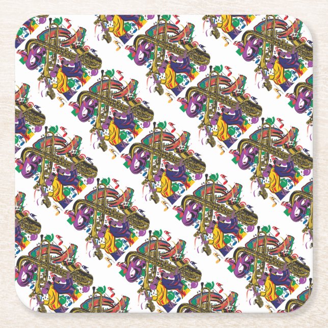 Posavasos Cuadrado De Papel JAZZy (Anverso)