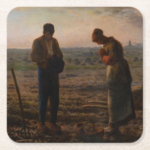 Posavasos Cuadrado De Papel Jean-Francois Millet - The Angelus