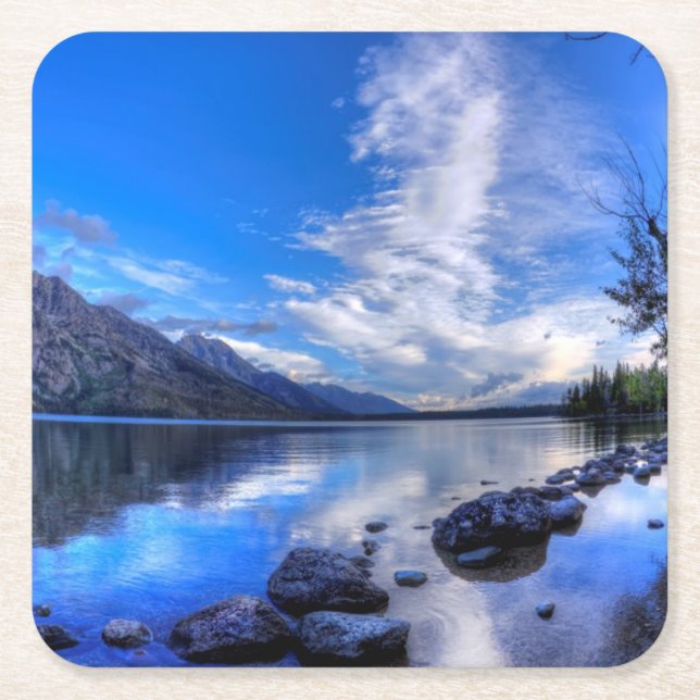 Posavasos Cuadrado De Papel Jenny por mañana (Anverso)