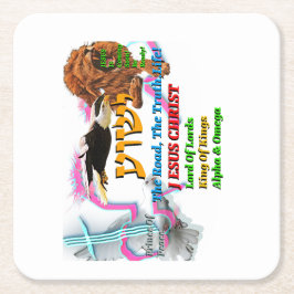 Posavasos Cuadrado De Papel Jesus The Way ,The Truth. Life! Lion Of Judah