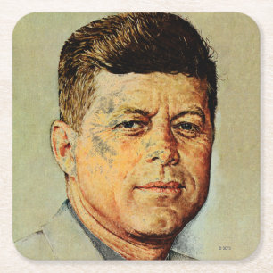 Posavasos Cuadrado De Papel John F. Kennedy EN MEMORIAM