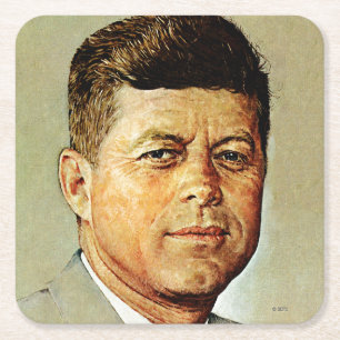 Posavasos Cuadrado De Papel John F. Kennedy EN MEMORIAM 2