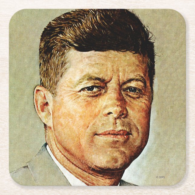 Posavasos Cuadrado De Papel John F. Kennedy IN MEMORIAM 2 (Anverso)