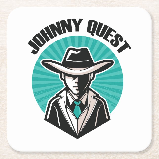 Posavasos Cuadrado De Papel Johnny Quest (Anverso)