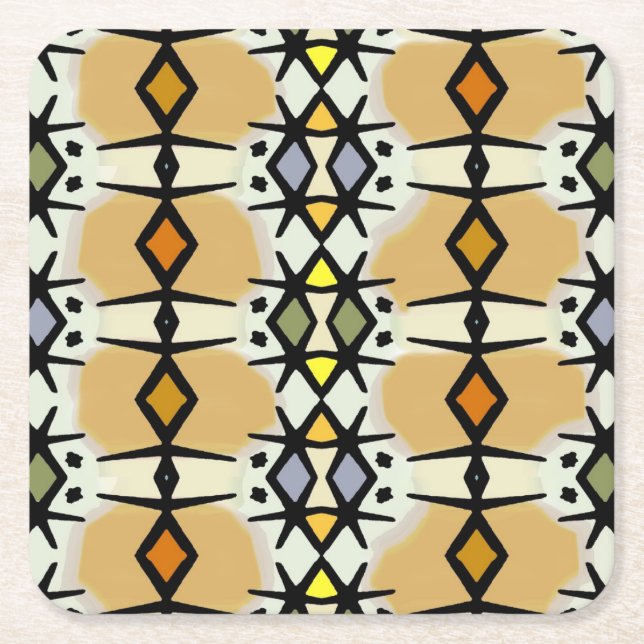 Posavasos Cuadrado De Papel Joyas de las montañas del Congo (Anverso)