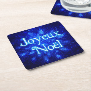 Posavasos Cuadrado De Papel Joyeux Noё l - Snowburst