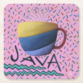 Posavasos Cuadrado De Papel JRE Coffee Coasters