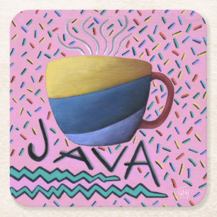 Posavasos Cuadrado De Papel JRE Coffee Coasters