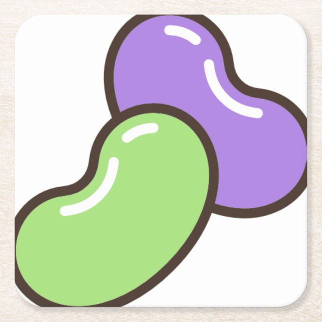 Posavasos Cuadrado De Papel judías (Anverso)