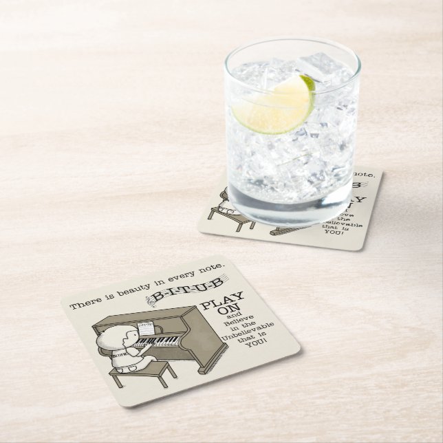 Posavasos Cuadrado De Papel Juega (In situ)