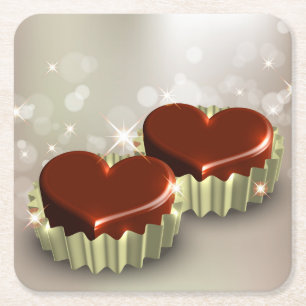 Posavasos Cuadrado De Papel Juego de espuma de dulces de chocolate muy diverti