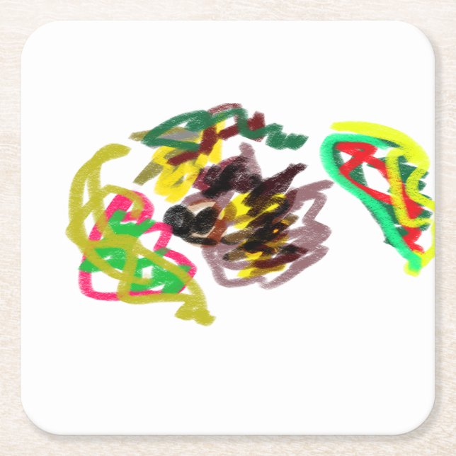 Posavasos Cuadrado De Papel Juego de hedgehog otoño (Anverso)