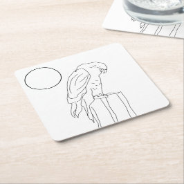 Posavasos Cuadrado De Papel Juego de la montaña rusa del papel - Falcon a colo