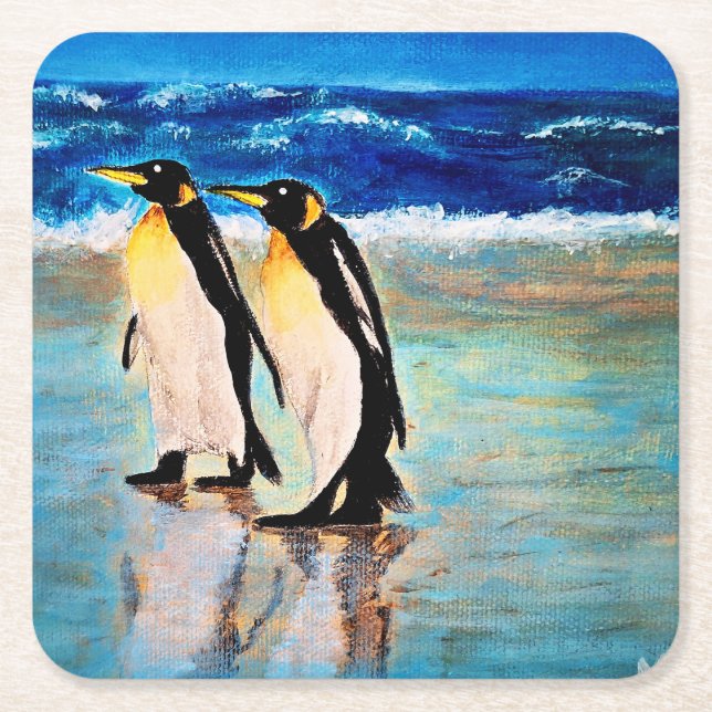 Posavasos Cuadrado De Papel Juego de Pascuas de los Buques de Playa (Anverso)