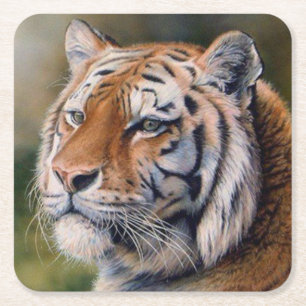 Posavasos Cuadrado De Papel Juego de Posavasos de Fauna Hermosa