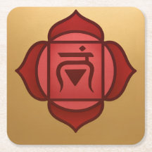 Juego de posavasos de oro Muladhara Raíz Chakra Ro