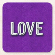 Juego de Posavasos Purple Glam LOVE
