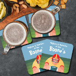 Posavasos Cuadrado De Papel Jugador de fútbol Super Fan Game Day<br><div class="desc">Personalizar estas galletas de papel de jugador de fútbol con tu nombre para que estés listo para el gran partido. Vea las invitaciones coincidentes y más en nuestra tienda.</div>