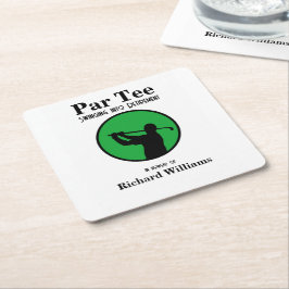 Posavasos Cuadrado De Papel Jugador de golf retirado se está convirtiendo en j