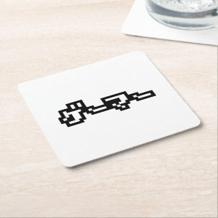 Posavasos Cuadrado De Papel Jugador Japonés ゲーマー Japón Idioma Nihongo