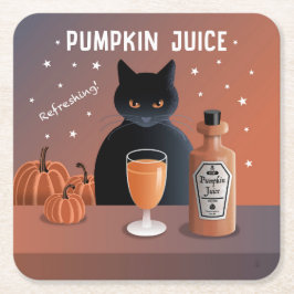 Posavasos Cuadrado De Papel Jugo de Calabaza