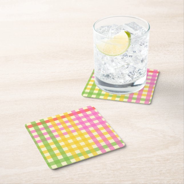 Posavasos Cuadrado De Papel JUICY STRIPE Paper Coaster (In situ)