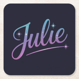 Posavasos Cuadrado De Papel Julie Black Coaster Set