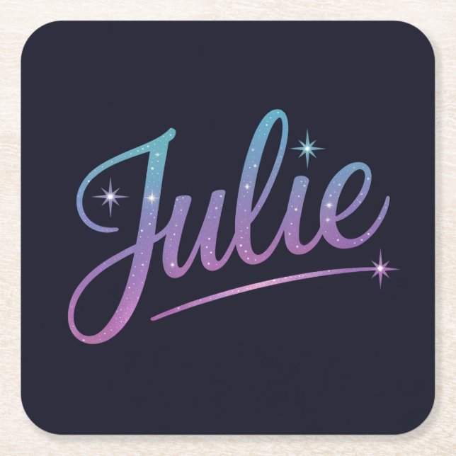 Posavasos Cuadrado De Papel Julie Black Coaster Set (Anverso)