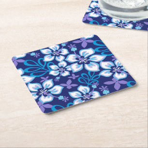 POSAVASOS CUADRADO DE PAPEL JUNGLE SURF (COMBO AZUL)