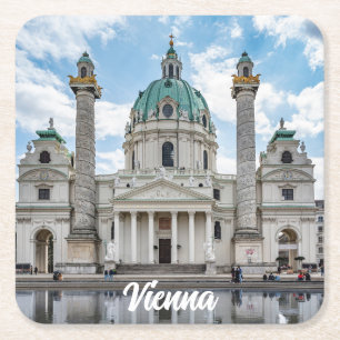 Posavasos Cuadrado De Papel Karlfalche en Viena, Austria