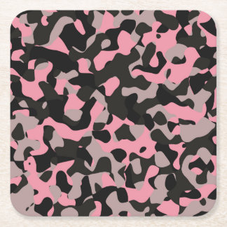 Posavasos Cuadrado De Papel Kitty Camo