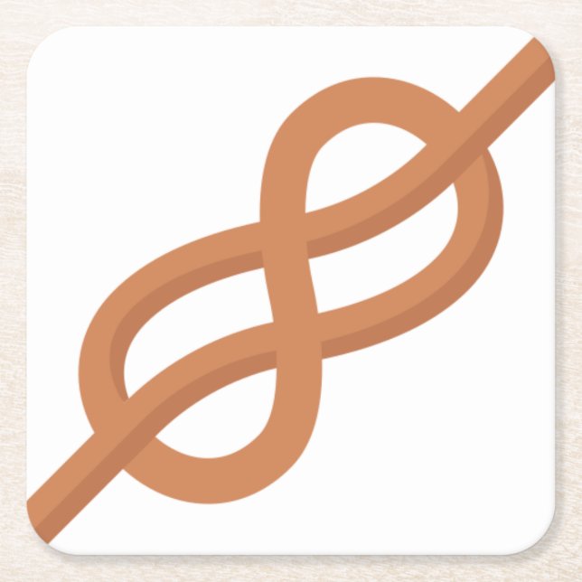 Posavasos Cuadrado De Papel Knot marino (Anverso)