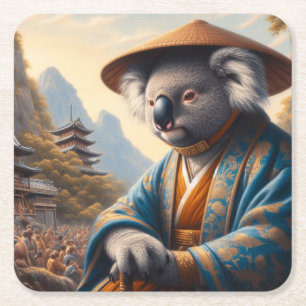 Posavasos Cuadrado De Papel Koala Japón antiguo