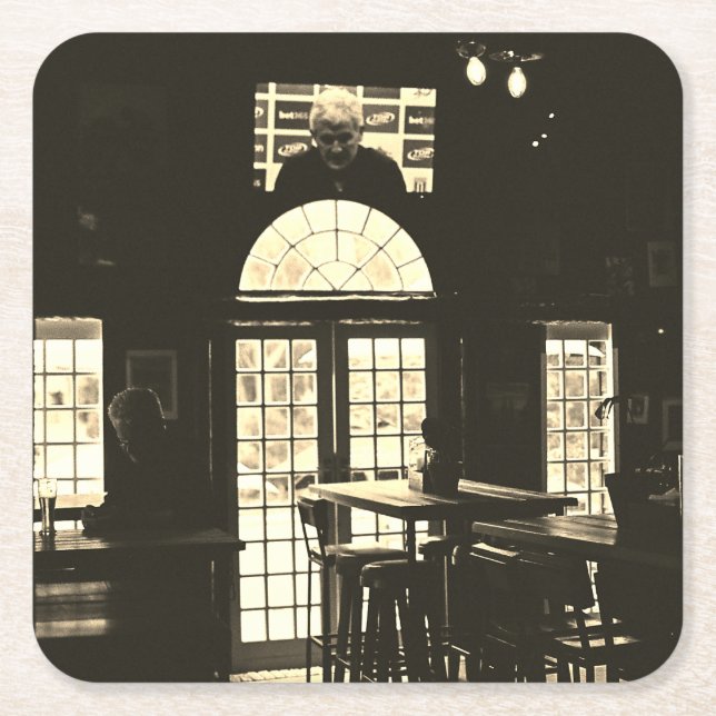 Posavasos Cuadrado De Papel Kodak Film BNW Bar Beer TV Windows Coaster (Anverso)