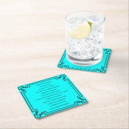 Posavasos Cuadrado De Papel Kölsches Grundgesetz – Köln Cologne Jugendstil