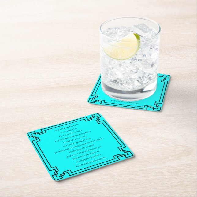 Posavasos Cuadrado De Papel Kölsches Grundgesetz – Köln Cologne Jugendstil (In situ)